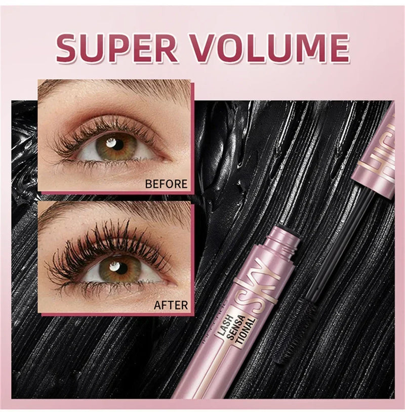 Mascara de cílios 4D impermeável, Volume e Curl Mascara, Pincéis de maquiagem cosméticos, Maquiagem Shglam, Beleza rara, Poder do filme