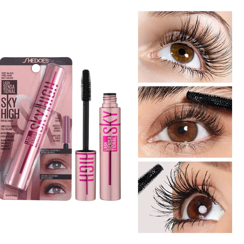 Mascara de cílios 4D impermeável, Volume e Curl Mascara, Pincéis de maquiagem cosméticos, Maquiagem Shglam, Beleza rara, Poder do filme